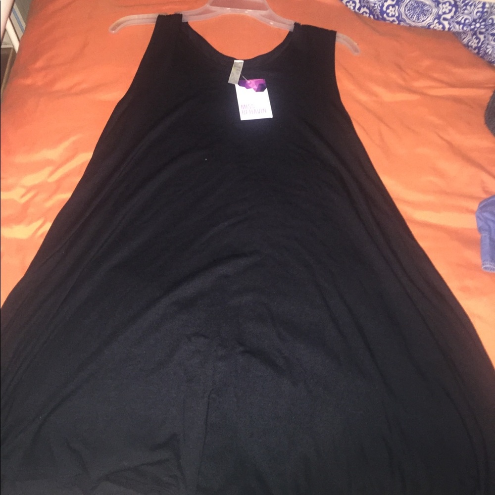 Black flare out dress